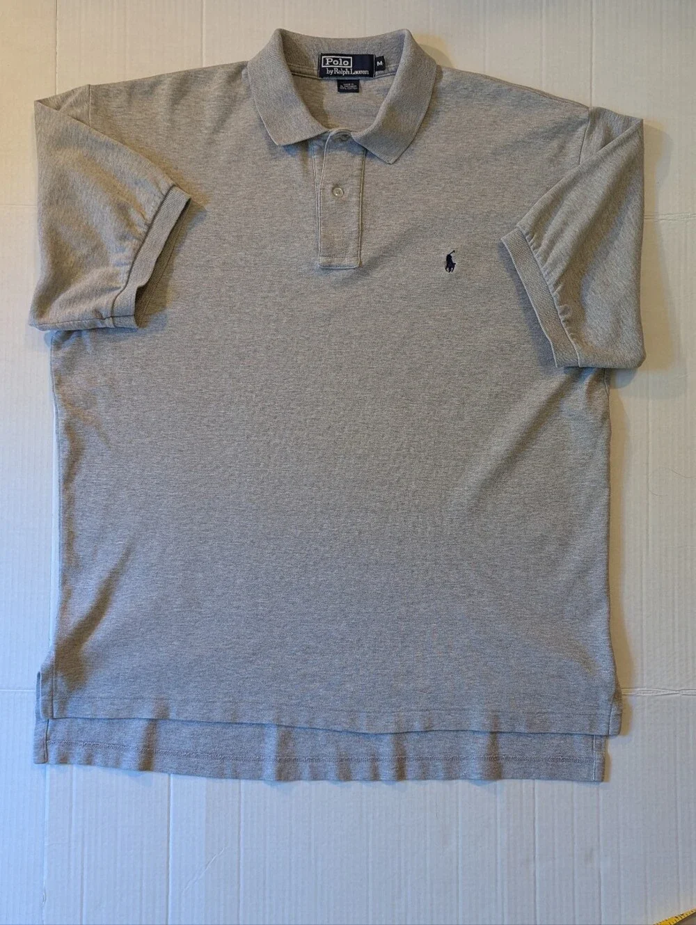 Polo by Ralph Lauren Short Sleeved Heathered Gray Men's Polo Shirt M